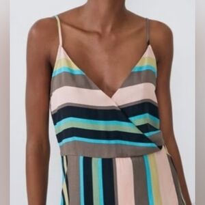 Zara Multi Colored Striped Tank Top. Size S